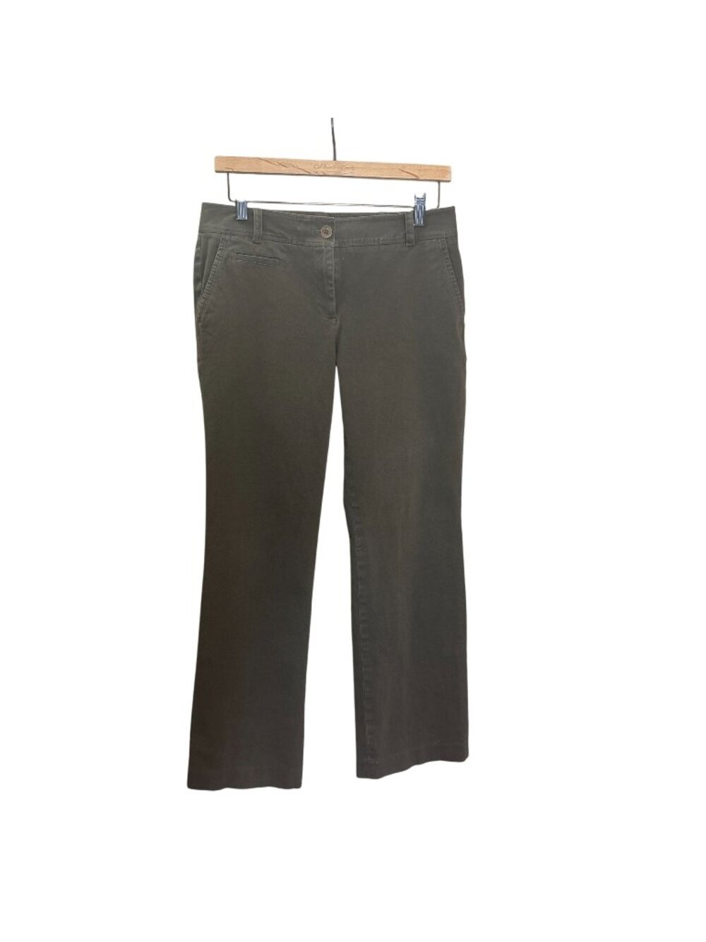 Talbots Signature Green Boot Cut Mid Rise Chino Pants 6 Petite